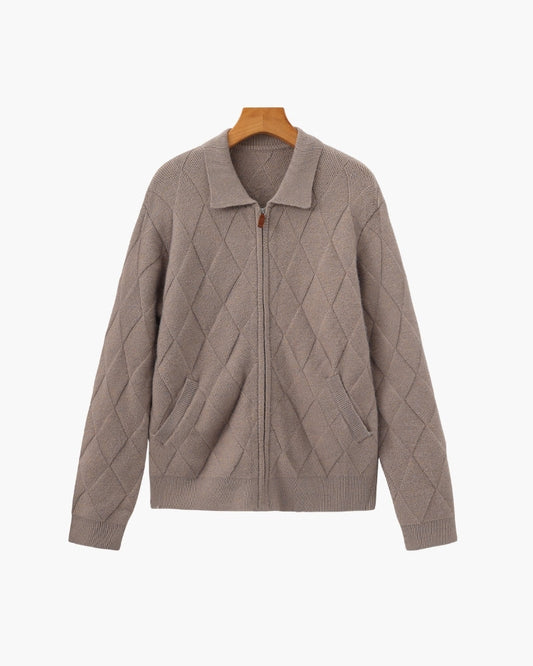 Bellamy Oberteile | Heritage Diamond Strick Zip Strickjacke - Bellamy