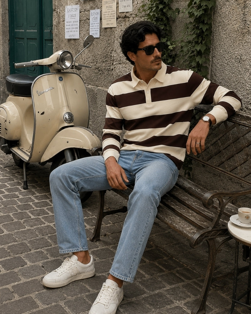 Bellamy Oberteile | Vintage Stripe Rugby Polo - Bellamy